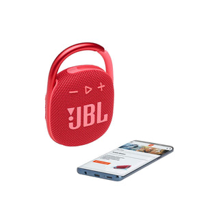 JBL Clip 4, Wireless Ultra Portable Bluetooth Speaker, Pro Sound, Integrated Carabiner, Vibrant Colors with Rugged Fabric Design, Dust & Waterproof, Type C