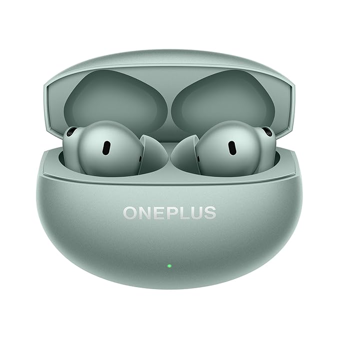 OnePlus Buds 4 TWS Earbuds with Upto 55dB Real-time ANC,Adaptive Mode,Dual Drivers with Dual DACs,3D Audio,Upto 45hrs Music Playback,Dual-Device connectivity,47ms Low Latency[Zen Green]