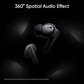 realme Buds T300 with 12.4mm Driver, 30dB ANC, 360 Spatial Audio and 40 hours Playback Bluetooth  (Stylish Black, True Wireless)
