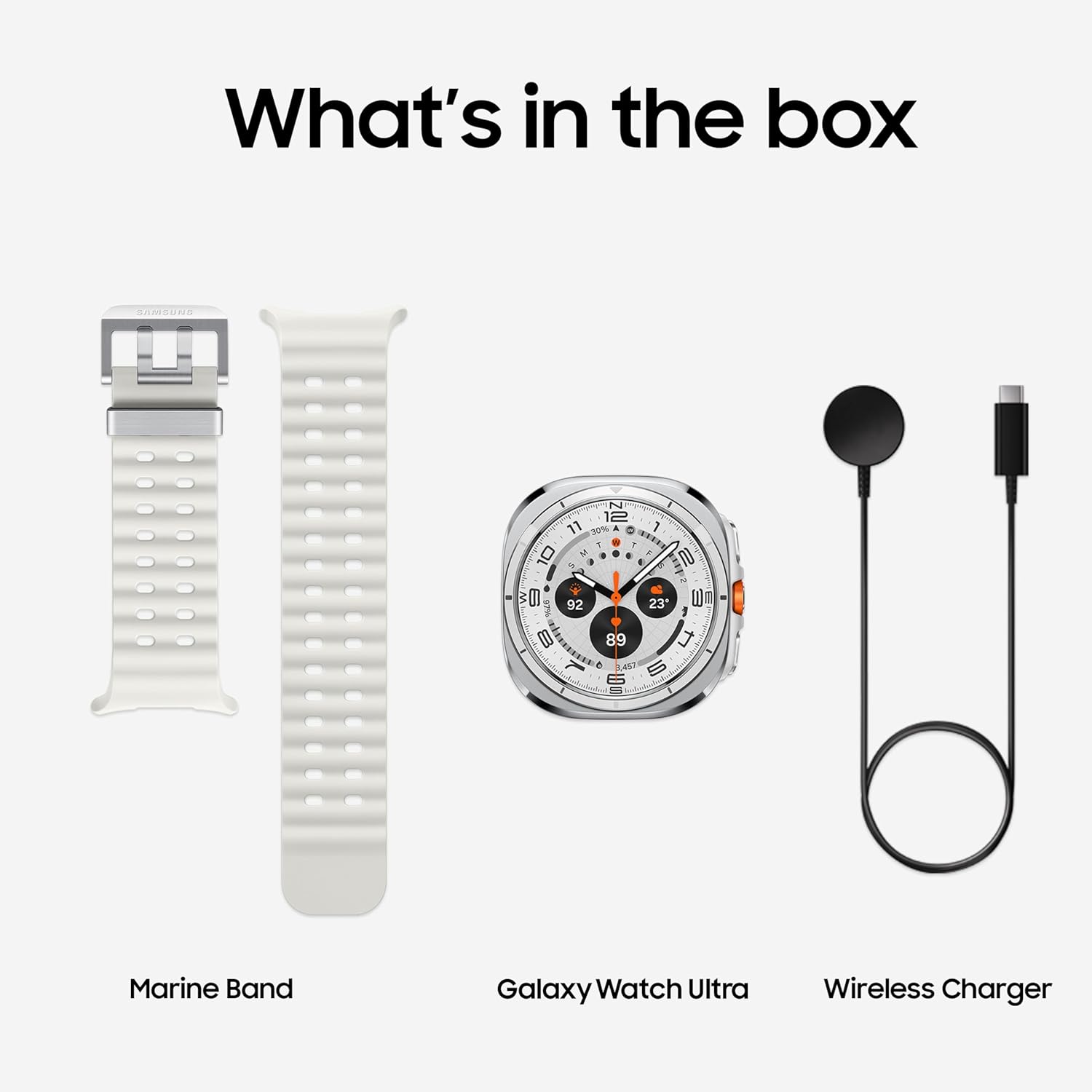 Samsung Galaxy Watch Ultra (47mm, LTE, White) with Upto 100h battery | 3nm Processor | Dual GPS | Quick Button/Siren | Sapphire Glass & Titanium | 10ATM & IP68 | BP & ECG Monitor | Energy Score & AGEs