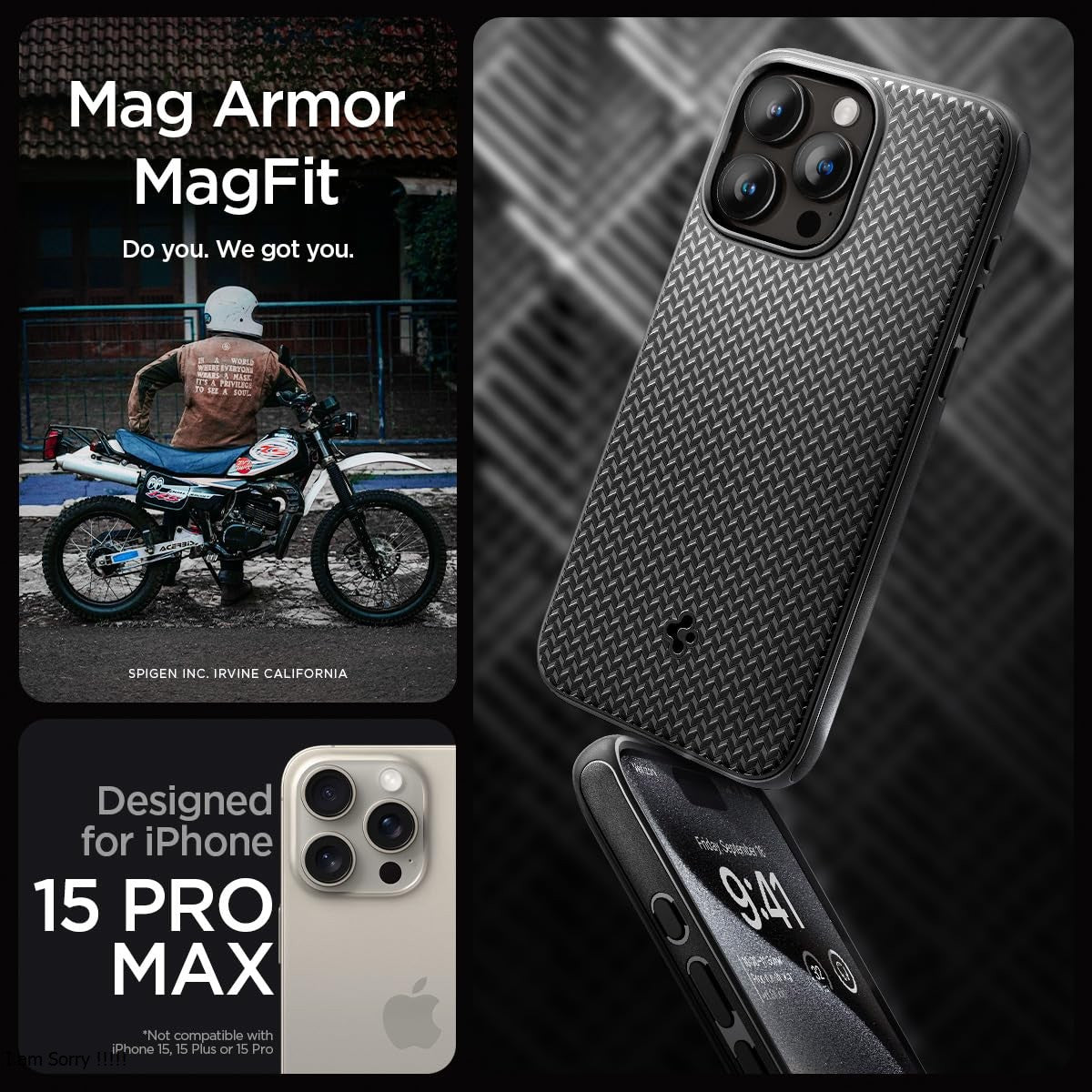 Spigen Mag Armor MagSafe Back Cover Case  ( TPU + Poly Carbonate)