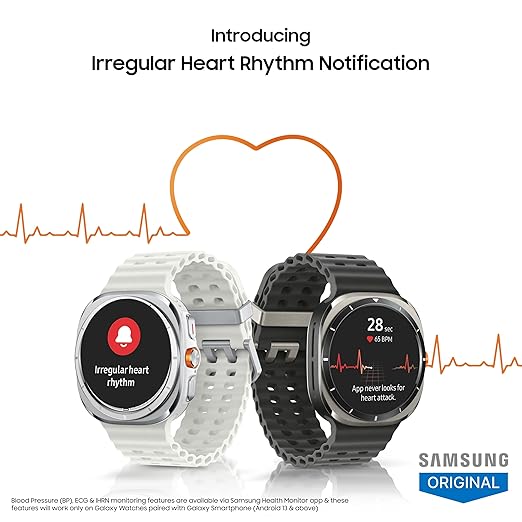 Samsung Galaxy Watch Ultra (47mm, LTE, Gray) with Upto 100h Battery | 3nm Processor | Dual GPS | Quick Button/Siren | Sapphire Glass & Titanium | 10ATM & IP68 | BP & ECG Monitor | Energy Score & Ages