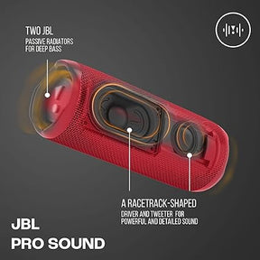 JBL Flip 6 Wireless Portable Bluetooth Speaker Pro Sound, Upto 12 Hours Playtime, IP67 Water & Dustproof, PartyBoost & Personalization App , Red