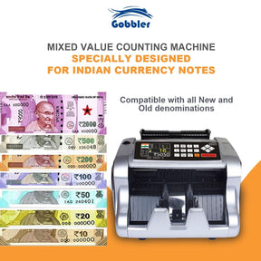 Mix Note Value Counting Business-Grade Machine Fully Automatic Cash Counter with Fake Note Detection