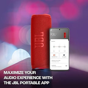JBL Flip 6 Wireless Portable Bluetooth Speaker Pro Sound, Upto 12 Hours Playtime, IP67 Water & Dustproof, PartyBoost & Personalization App , Red