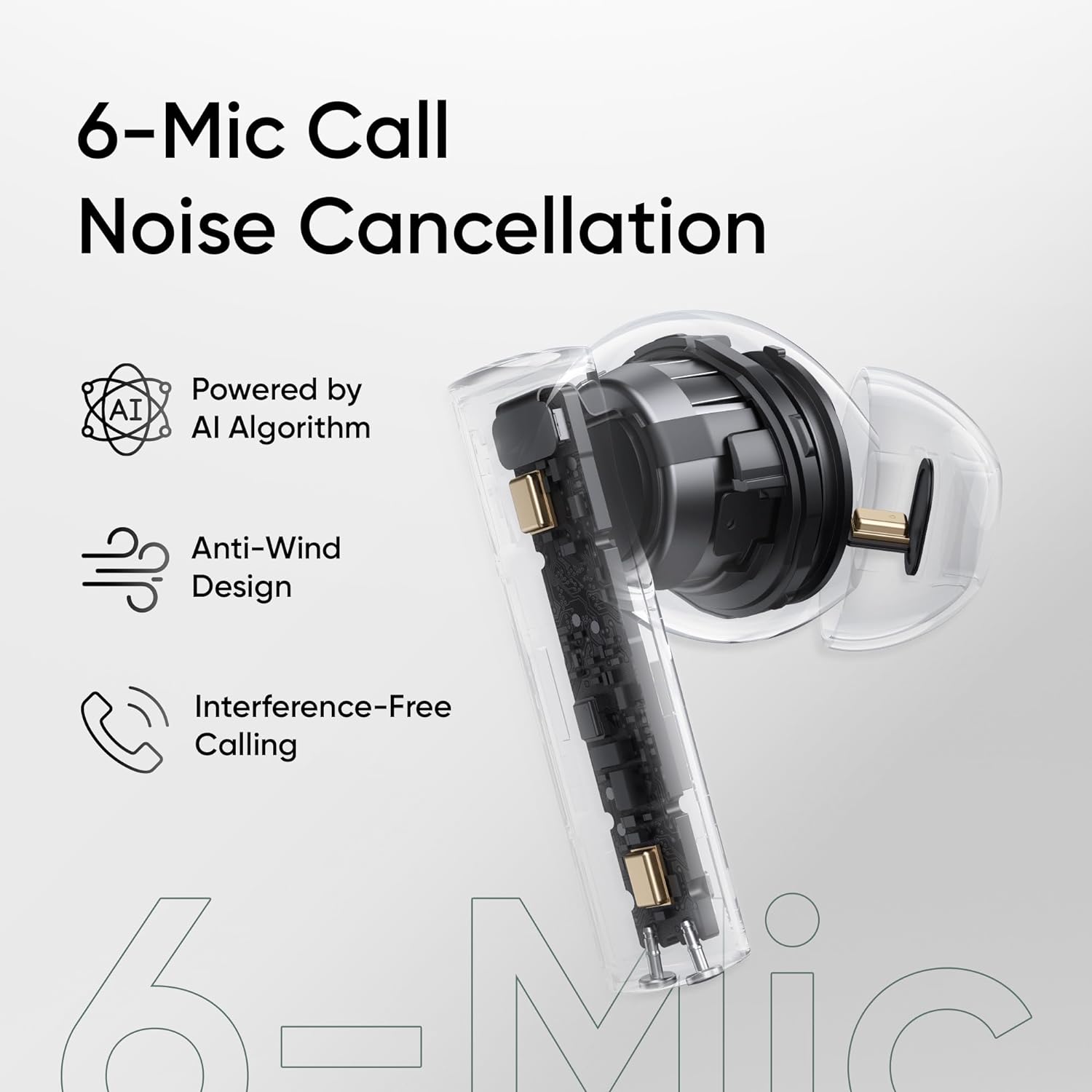 realme Buds Air 6 TWS Earbuds with 12.4 mm Deep Bass Driver, 40 Hours Play time, Fast Charge,50 dB ANC,LHDC 5.0, 55 ms Low Latency, IP55 Dust & Water Resistant, Bluetooth v5.3