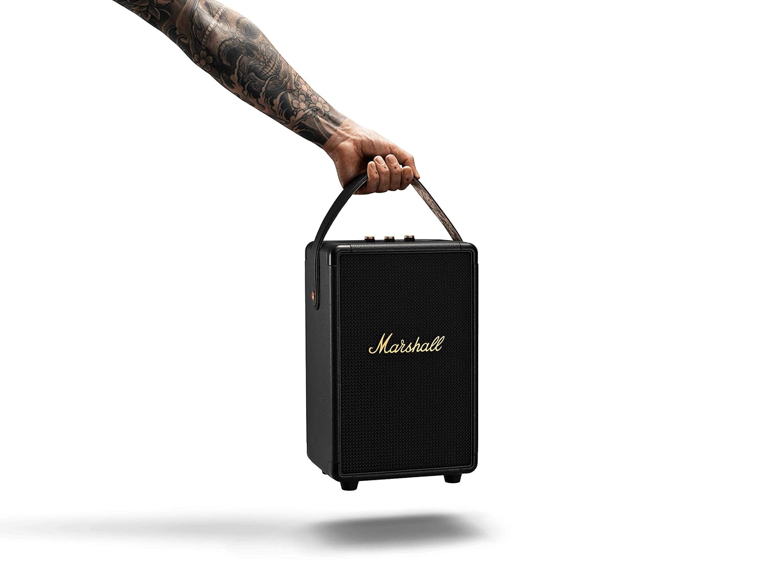 Marshall Tufton 80 Watt Wireless Bluetooth Portable Speaker (Black & Brass).