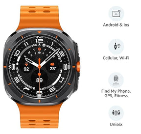 Samsung Galaxy Watch Ultra (47mm, LTE, Gray) with Upto 100h Battery | 3nm Processor | Dual GPS | Quick Button/Siren | Sapphire Glass & Titanium | 10ATM & IP68 | BP & ECG Monitor | Energy Score & Ages