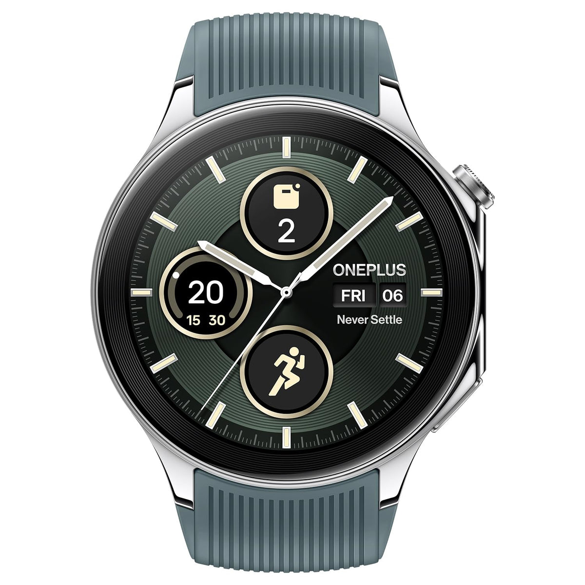 OnePlus Watch 2 with Wear OS4,Snapdragon W5 Chipset,Upto 100 hrs Battery Life,1.43’’ AMOLED Display,Stainless Steel & Sapphire Crystal Build,Dual Frequency GPS,IP68 & Bluetooth Calling