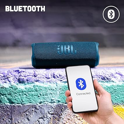 JBL Flip 6 Wireless Portable Bluetooth Speaker Pro Sound, Upto 12 Hours Playtime, IP67 Water & Dustproof, PartyBoost & Personalization App ,  Blue