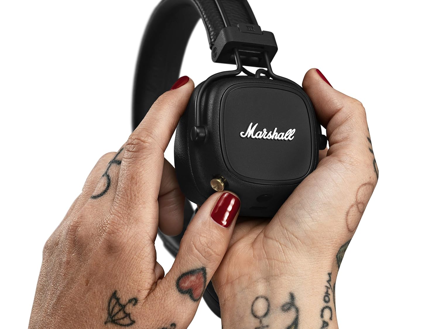 Marshall Major IV Wireless On-Ear Headphones with 80+ hours of Playtime, Multi-Dimensional Control Knob, Wireless Charging