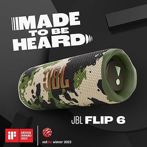 JBL Flip 6 Wireless Portable Bluetooth Speaker Pro Sound, Upto 12 Hours Playtime, IP67 Water & Dustproof, PartyBoost & Personalization App ,   Squad