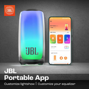 JBL Pulse 5, Wireless Portable Bluetooth Speaker, 40 Watt, Customized 360° Lightshow Portable App, Pro Sound, Deep Bass, 12 Hours Playtime, PartyBoost, IP67 Waterproof & Dustproof (Black)