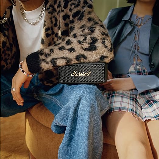 Marshall Emberton II 20 W Wireless Bluetooth Portable Outdoor Speaker (Black & Brass)