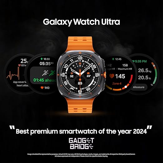Samsung Galaxy Watch Ultra (47mm, LTE, Gray) with Upto 100h Battery | 3nm Processor | Dual GPS | Quick Button/Siren | Sapphire Glass & Titanium | 10ATM & IP68 | BP & ECG Monitor | Energy Score & Ages