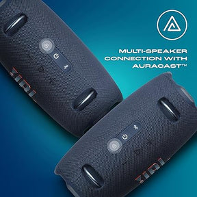JBL Xtreme 4 Portable Bluetooth Speaker, ProSound with Powerful Bass Radiators, AI Sound Boost, Built-in Powerbank, Multispeaker Connection by Auracast, IP67, Replacable Battery, Fast Charging (Blue)