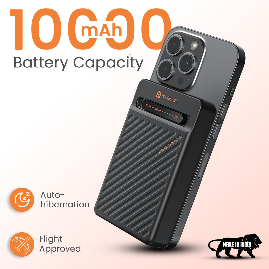 Chyro 15W Wireless Charging | 20W Max Wired Output | MagSafe Mobile Stand | Bi-Directional Type C Dual Port