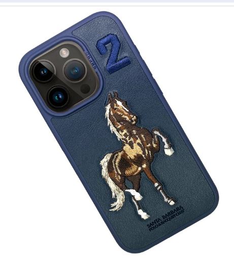 Santa Barbara Boris Series(Horse) Genuine Leather Case Cover for iPhone 15 Series!!