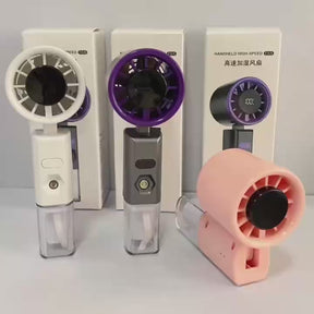 Portable Handheld Mist AC Fan – 3-in-1 Cooling Solution