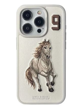 Santa Barbara Boris Series(Horse) Genuine Leather Case Cover for iPhone 15 Series!!