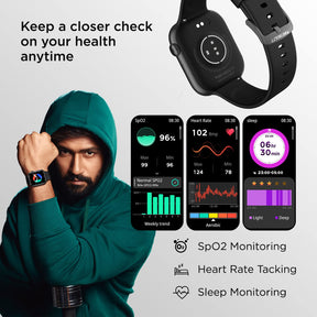 Newly Launched Fire-Boltt Ring 3 Bluetooth Calling 1.8" Largest Display Smartwatch, 118 Sports Modes, Voice Assistance, SpO2, Heart Rate Monitoring, Built-in Calculator & Games