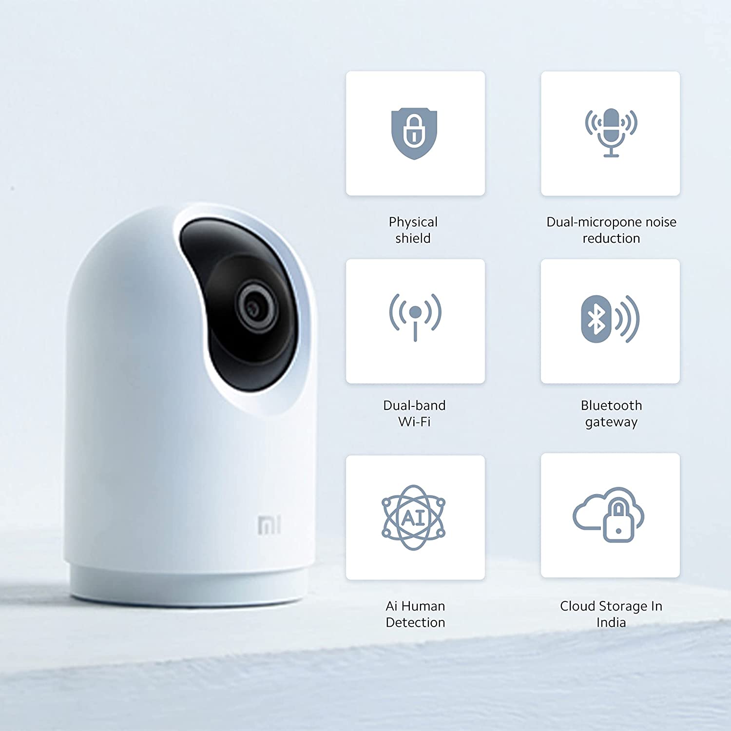 Mi 360° Home Security Camera 2K Pro with Bluetooth Gateway BLE 4.2 l 2K Super Clear Image Quality | Dual Band Wi-fi Connection l 3 Million Pixels | Full Color in Low-Light | AI Human Detection