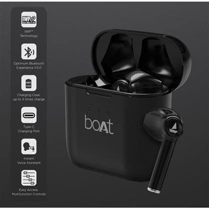 boAt AIRDOPES 138 True Wireless Earbuds with Active Black Colour