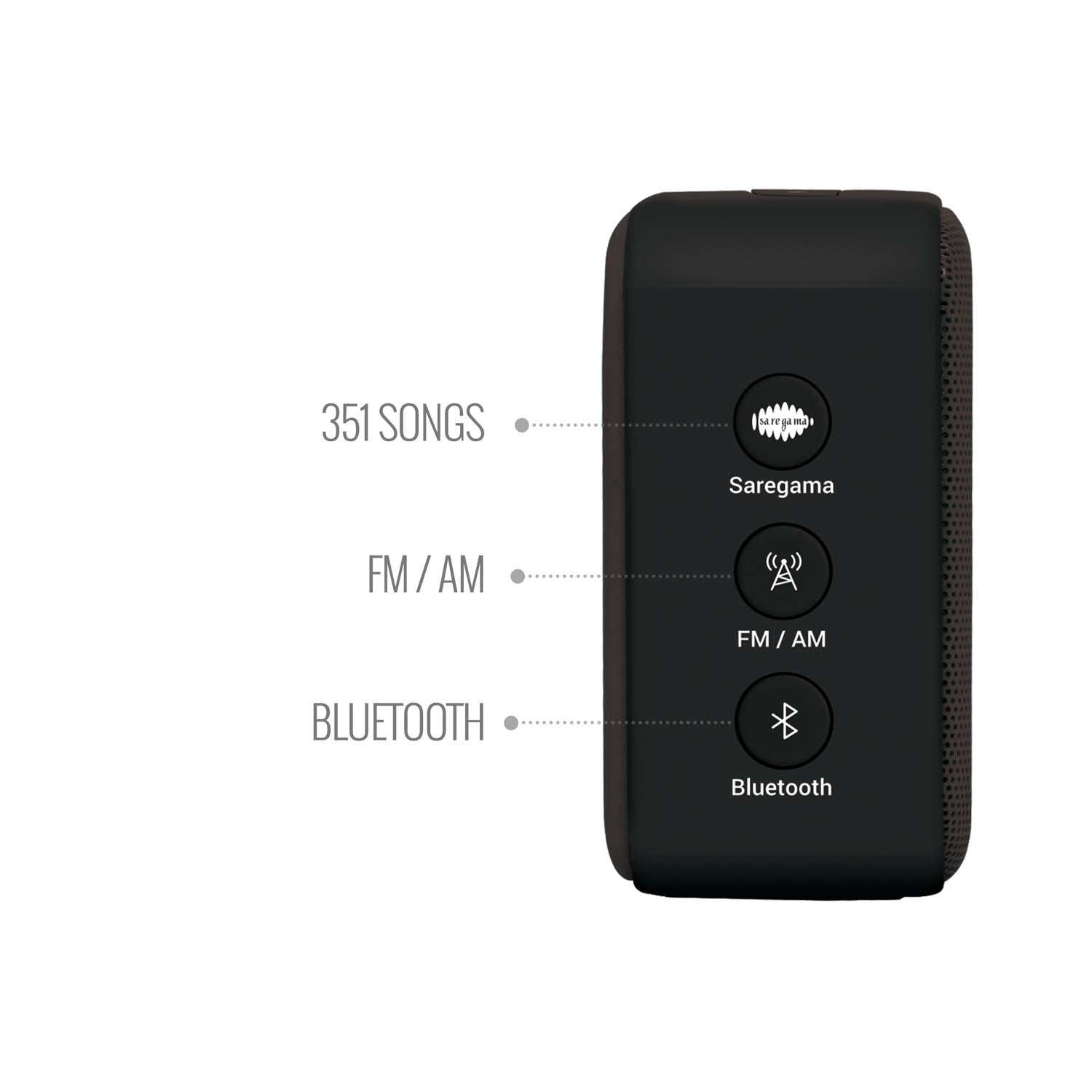 Saregama Carvaan Mini Hindi 2.0- Music Player with Bluetooth/FM/AM/AUX (Moonlight Black)