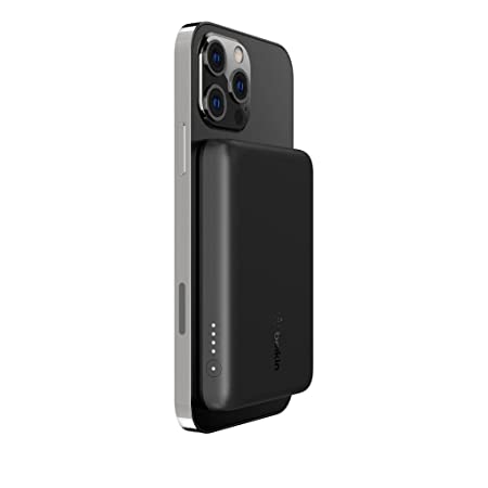 Belkin Quick Charge Magnetic Wireless Power Bank 2500mAh, Sleek Design for iPhone 13/13 Pro/13 Pro Max/13 Mini/12/12 Pro/12 Pro Max/12 Mini Compatible with Magsafe Covers - Black (BPD002BTBK)