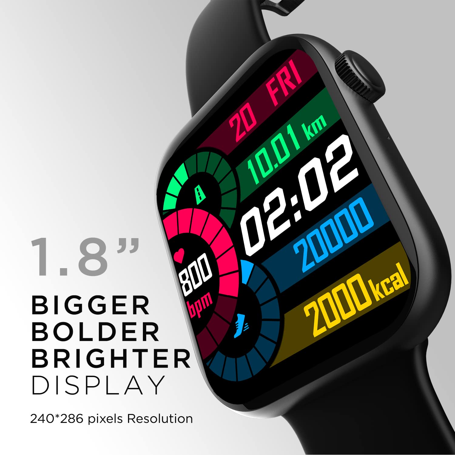 Newly Launched Fire-Boltt Ring 3 Bluetooth Calling 1.8" Largest Display Smartwatch, 118 Sports Modes, Voice Assistance, SpO2, Heart Rate Monitoring, Built-in Calculator & Games