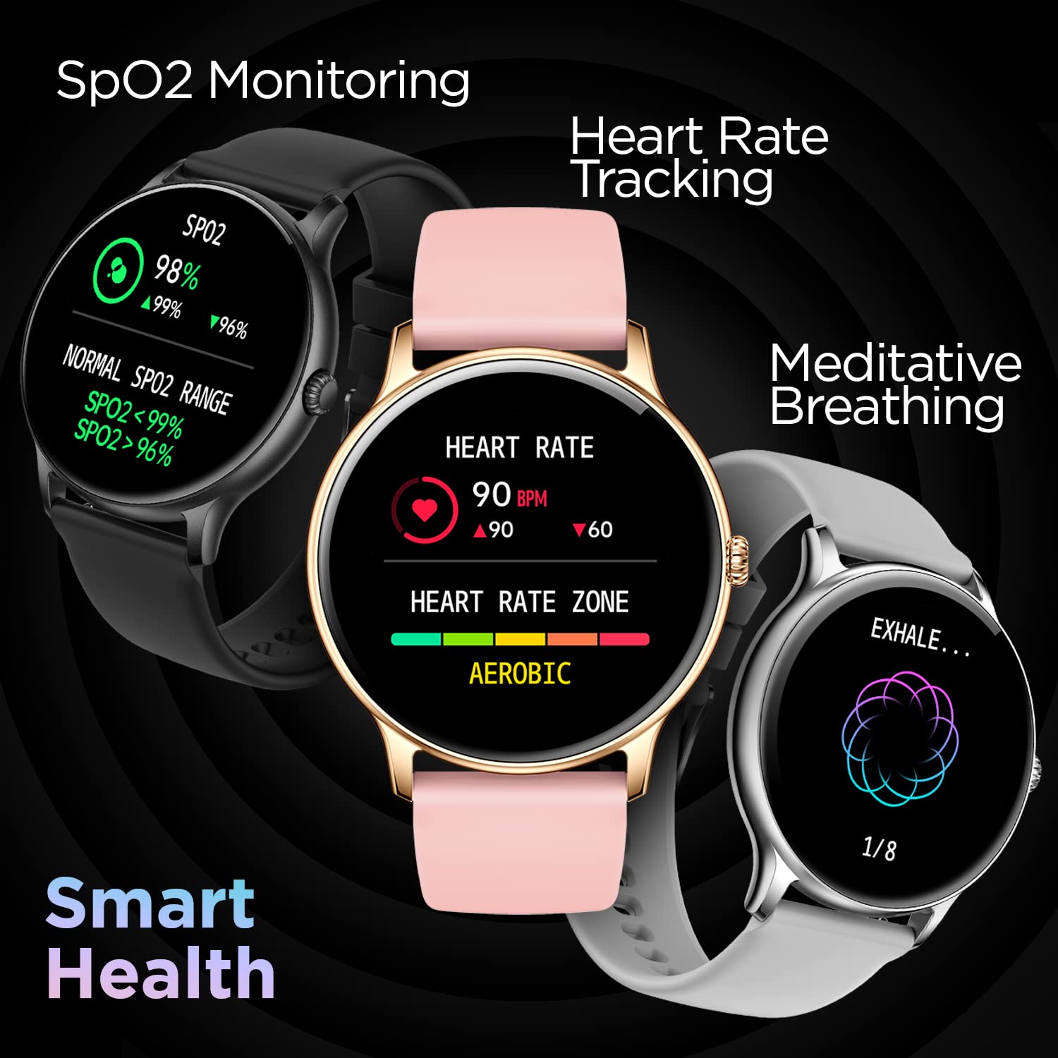 FireBoltt Phoenix Bluetooth Calling Smartwatch 1.3" 240*240 PX High Res with 120+ Sports Modes, SpO2, Heart Rate Monitoring & IP68 Rating